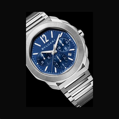 Watch Bvlgari Octo Roma Chronograph Blue Octo 103829 Stainless Steel