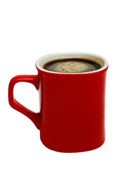 Premium Photo | Red mug from coffee