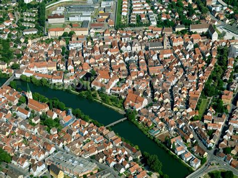 Rottenburg Am Neckar Von Oben Stadtzentrum Im Innenstadtbereich In