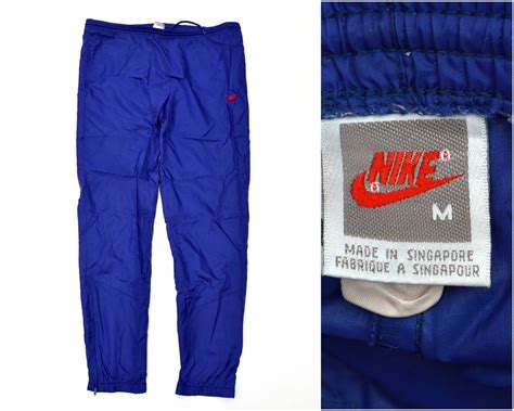 Vintage Nike Nylon Tracksuit Bottoms Shellsuit Pants 80s 90s Size