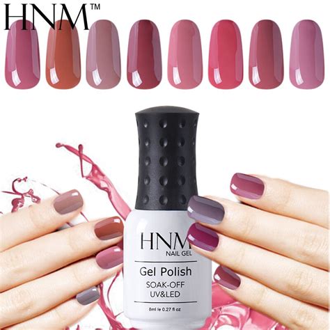 HNM 8ML esmalte de uñas barnices Nude Color serie Gel polaco híbrido