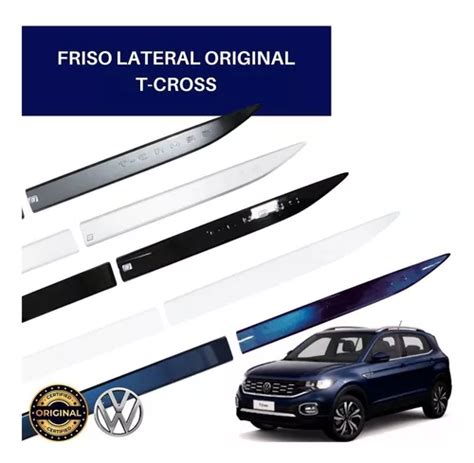 Friso Lateral Porta Original Vw T Cross Prata Sargas Parcelamento Sem