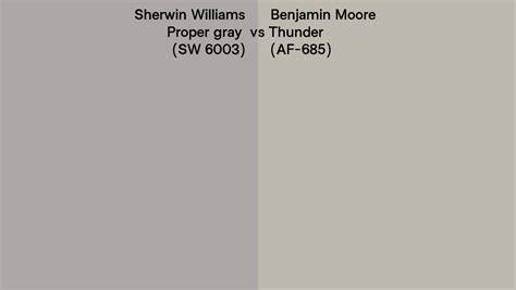 Sherwin Williams Proper Gray SW 6003 Vs Benjamin Moore Thunder AF