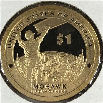 2015 S Proof Native American Mohawk Ironworkers Commemorative Dollar