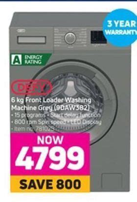 Kg Front Loader Washing Machine Defy Offer At Game