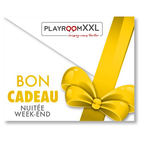 bon cadeau playroom xxl nuitee en week  playroom xxl