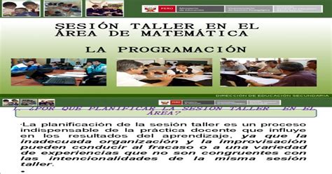 Sesion Taller Area Matematica Programacion Anual Y Unidades Pdf Document