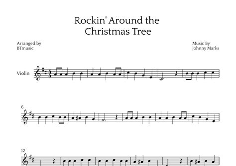 Rockin Around The Christmas Tree Arr Btmusic By Brenda Lee Sheet