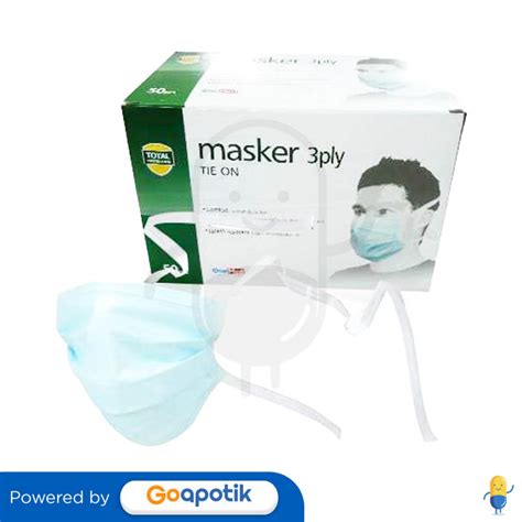 ONE MED MASKER 3 PLY TIE ON BOX 50 PCS Kegunaan Efek Samping Dosis