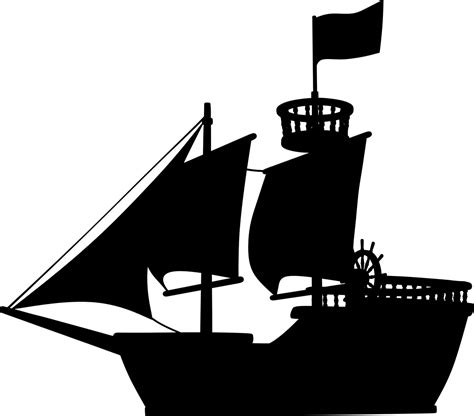 Ship Boat Silhouette Clip Art Ship Png Download 12801126 Free