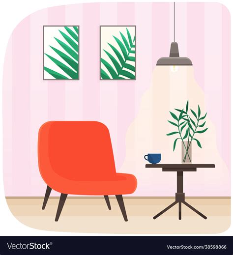 Room for interview studio interior design Vector Image