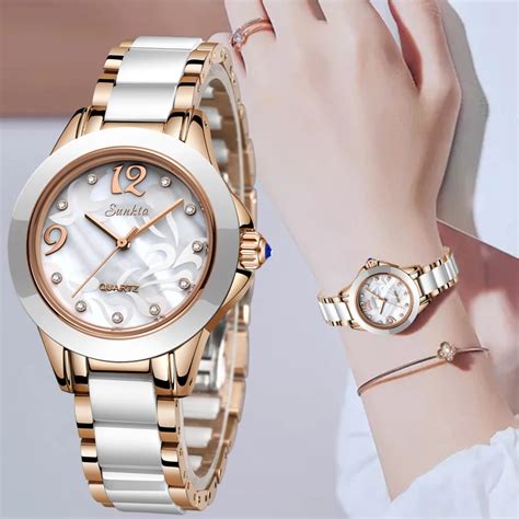 Lige Sunkta Neue Auflistung Ros Gold Frauen Uhr Quarzuhr Damen Top