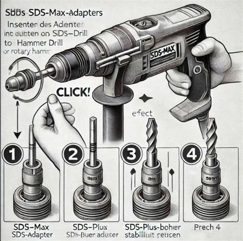 SDS Max Adapter auf SDS Plus Für Hammerbohrer mit SDS Max Schneller