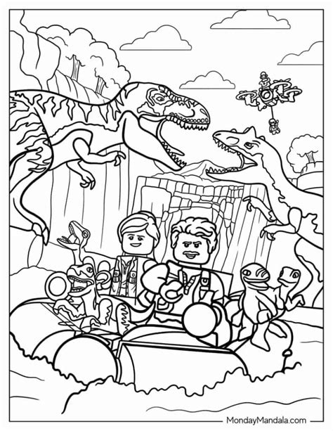 Jurassic Park Coloring Page Free PDF Printables Coloring Nation