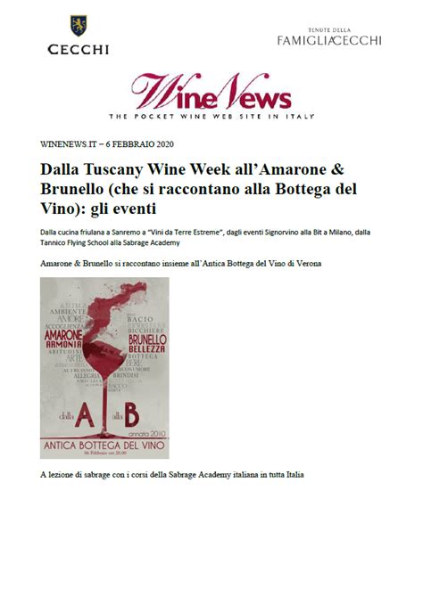 Dalla Tuscany Wine Week Allamarone And Brunello Che Si Raccontano Alla