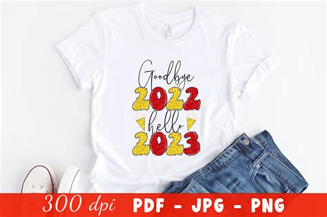 Goodbye 2022 Hello 2023 New Year Png Graphic By Craftlabsvg