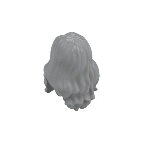 LEGO Medium Stone Gray Wavy Long Hair With Parting 33461 95225