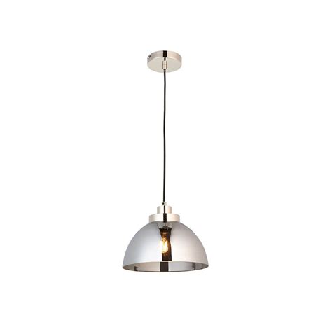 Contemporary Single Mirrored Nickel Silver Hanging Pendant Stillorgan