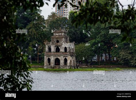 Temple of Lake Hoan Kiem in Hanoi in Vietnam Stock Photo - Alamy