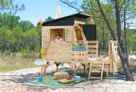 Elevated wooden playhouse for children Oakland 4867 Soulet Playhouses ...