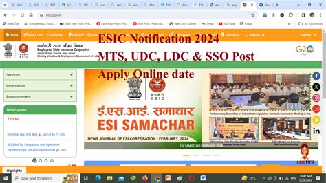 ESIC Recruitment 2024 Notification 17000 MTS UDC LDC SSO Vacancy Apply