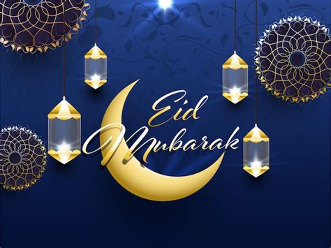 Premium Vector Islamic Festival Eid Mubarak Celebration Concept With