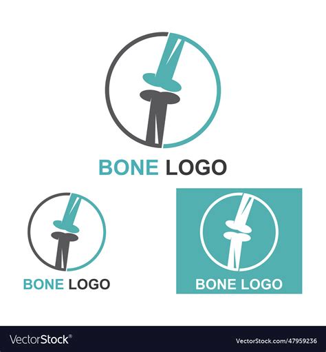 Bone logo icon design template Royalty Free Vector Image