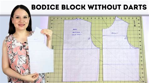 How To Draft A DARTLESS Bodice Block For Woven Fabrics Simple Drafting