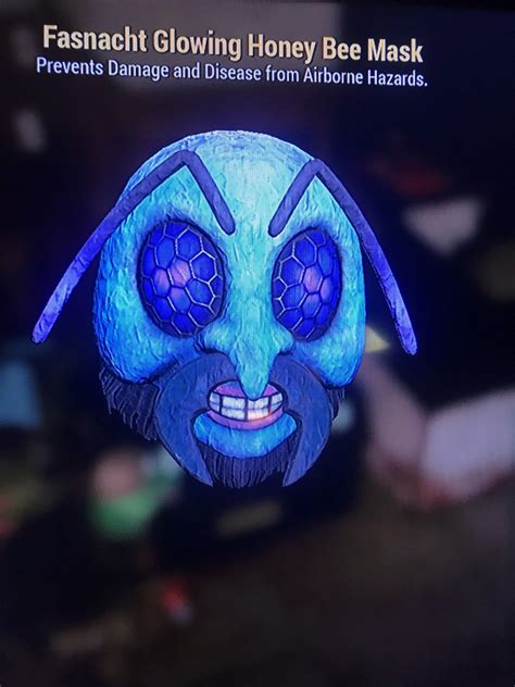 Fallout 76 Fasnacht Glowing Honey Bee Mask Rare Mask PS4 5 Etsy