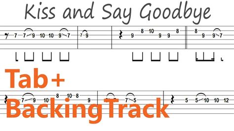 The Manhattans Kiss And Say Goodbye Guitar Tab BackingTrack YouTube