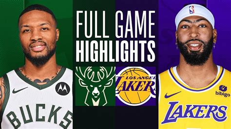 Bucks At Lakers Nba Preseason Full Game Highlights