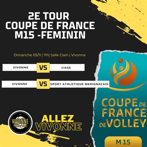 Actualité 2e Tours Coupe De France Club Volley Ball Us Vivonne