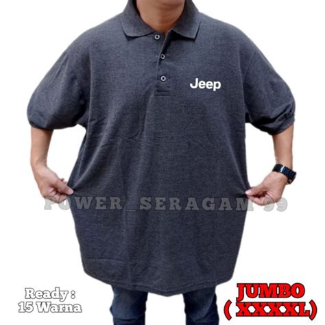 Jual Baju Kaos Kerah Big Size Jumbo Pria Kaos Kerah Pendek Laki Laki