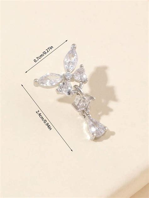 Cubic Zirconia Butterfly Decor Nose Ring SHEIN USA