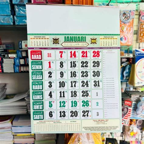 Kalender Dinding Kerja Jumbo Full Warna Lazada Indonesia