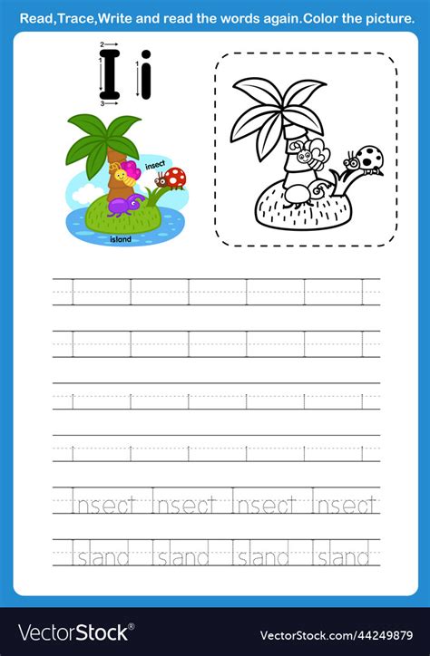 alphabet letter   cartoon vocabulary vector image