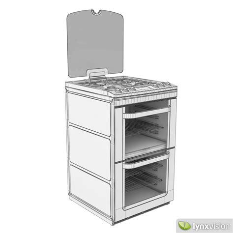 Electrolux Gas Cooker Double Oven 3d Model Cgtrader