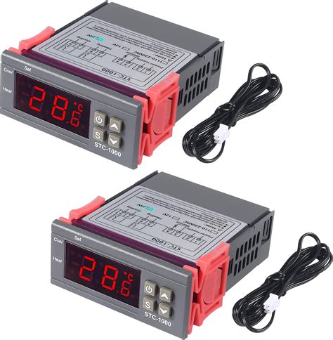 Amazon 2pcs STC 1000 DC 24V 10A Digital LED Temperature Controller