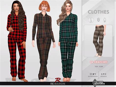 The Sims Resource Pajamas Pants For Female Sim