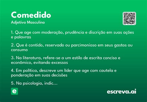 Comedido O Que Significa - Comedido - Significado e Sinônimo - escreva.ai