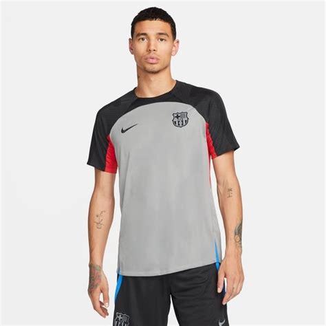 Barcelona Training T Shirt Dri Fit Strike Grau Schwarz