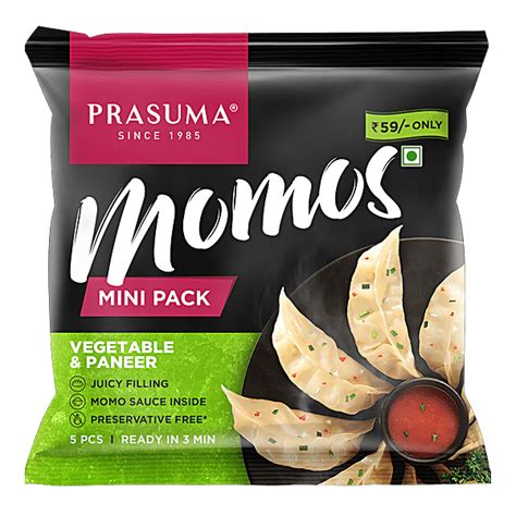 Buy Prasuma Momos Vegetable And Paneer With Sauce Inside Juicy