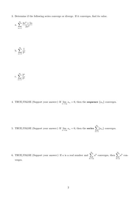 Solved Determine if the following series converge or | Chegg.com