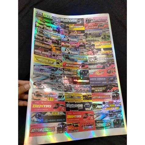 Jual Stiker Hologram Original Bus Basuri Viral Isi 45 Kotak Stiker Bus