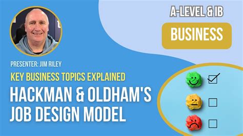 Hackman Oldham S Job Design Model A Level IB Business YouTube