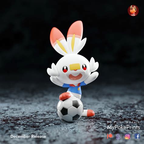 Archivo Stl Soccer Scorbunny Modelo Ya Preparado・modelo De Impresora