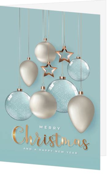 Kerstkaart Kerstballen En Sterren Christmascard Be