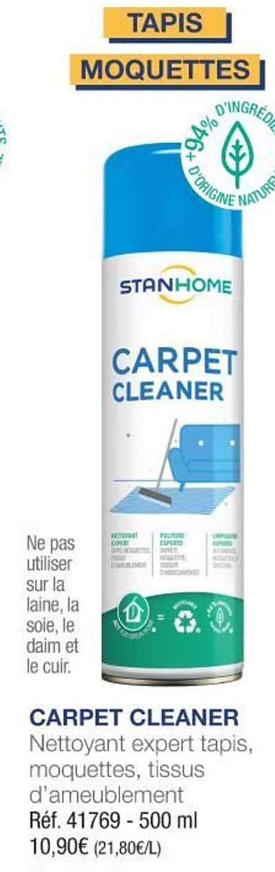 Promo Carpet Cleaner Nettoyant Expert Tapis Moquettes Tissus D