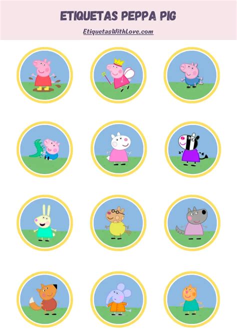 Etiquetas Peppa Pig Para Imprimir