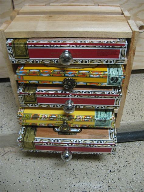 Hand Crafted Cigar Box Chest Of Drawers Jewelry Box And Keepsake Box By Schimmel Fine Pens And